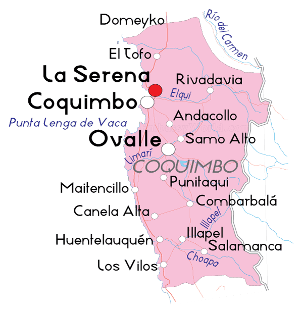 mapa Сoquimbo