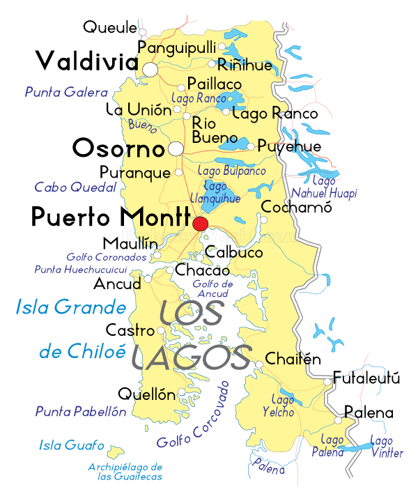 mapa Los Lagos